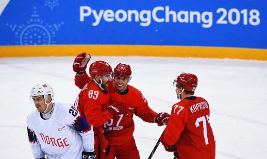 2018 Winter Olympics. Ice hockey. Men. Russia vs. Norway