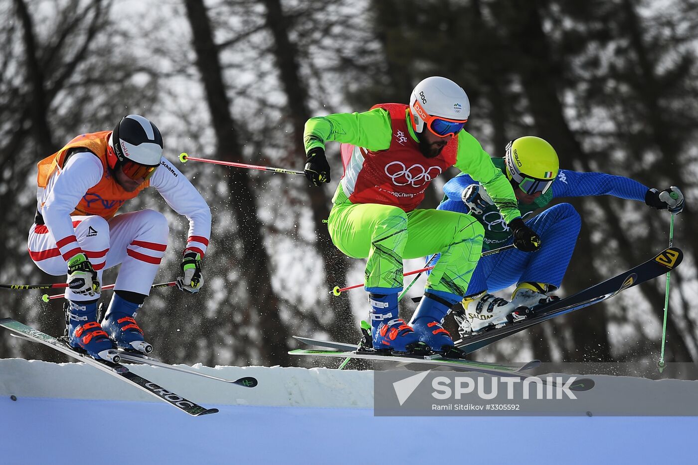 2018 Winter Olympics. Freestyle skiing. Men. Ski cross