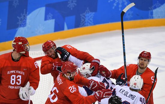 2018 Winter Olympics. Ice hockey. Men. Russia vs. Norway