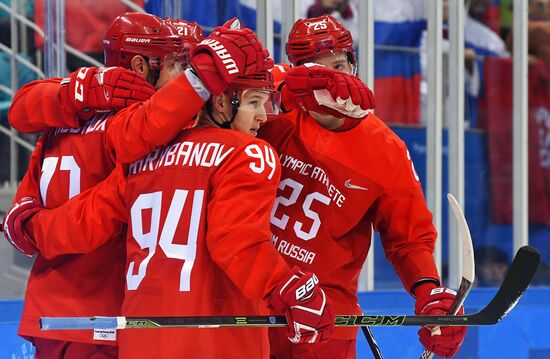 2018 Winter Olympics. Ice hockey. Men. Russia vs. Norway