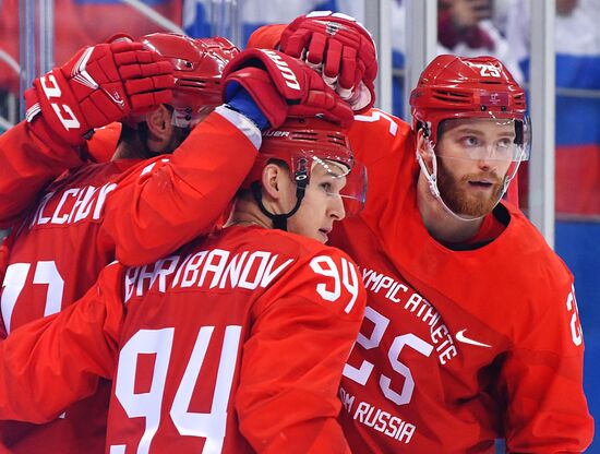 2018 Winter Olympics. Ice hockey. Men. Russia vs. Norway