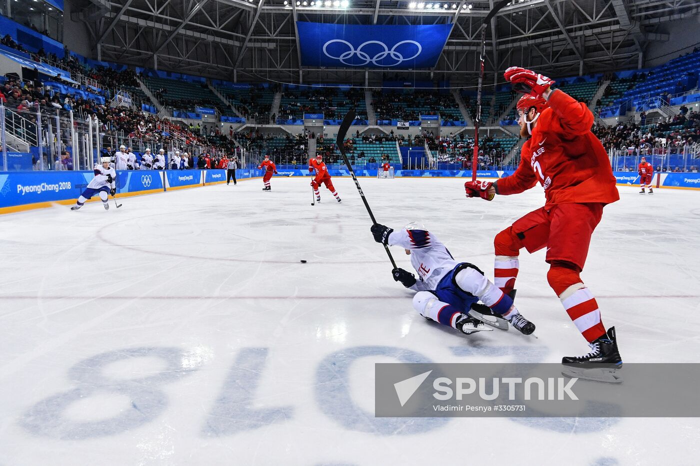 2018 Winter Olympics. Ice hockey. Men. Russia vs. Norway