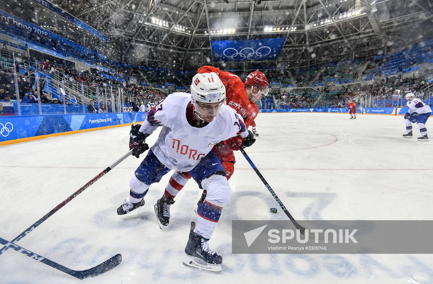 2018 Winter Olympics. Ice hockey. Men. Russia vs. Norway