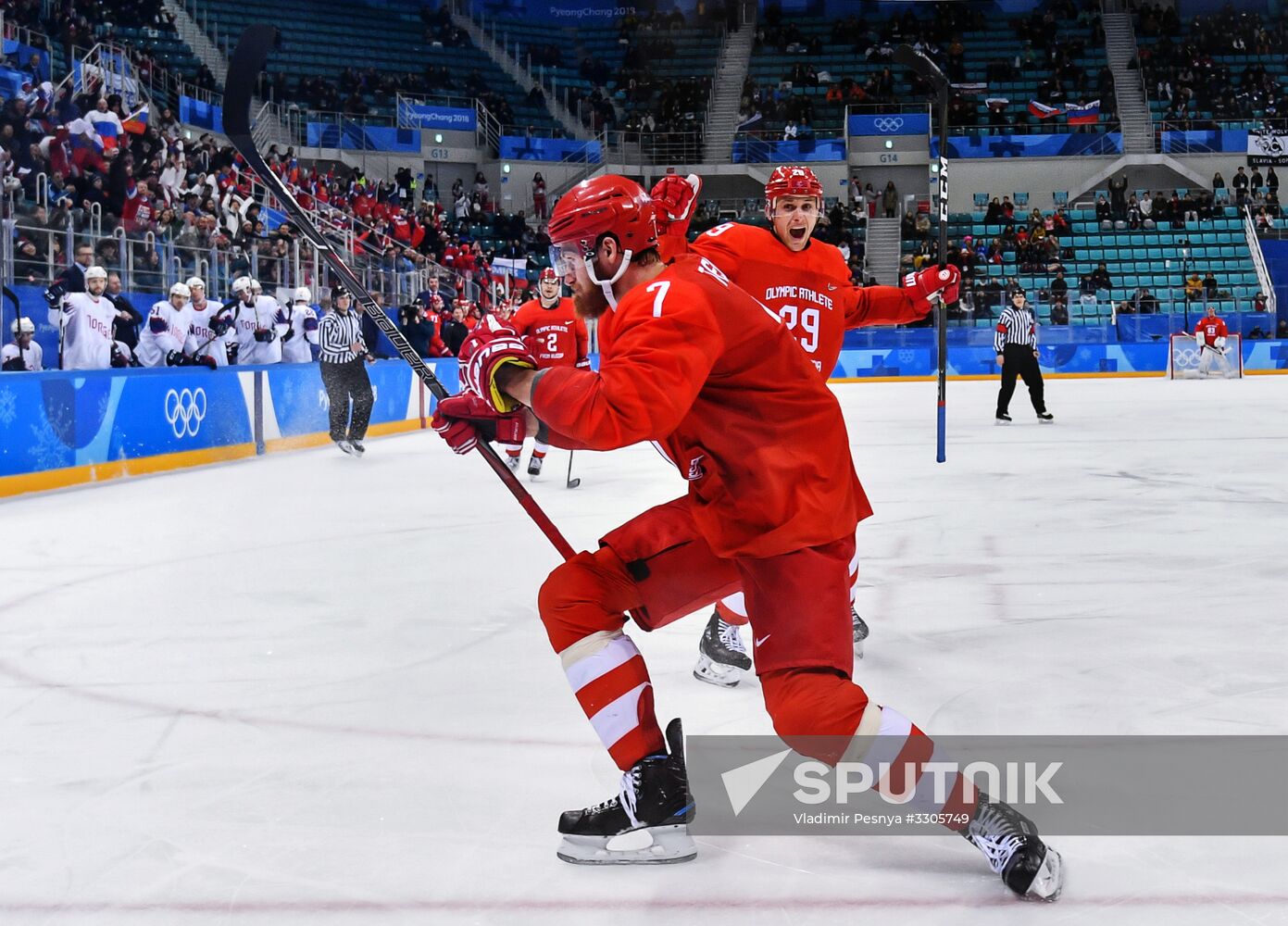 2018 Winter Olympics. Ice hockey. Men. Russia vs. Norway