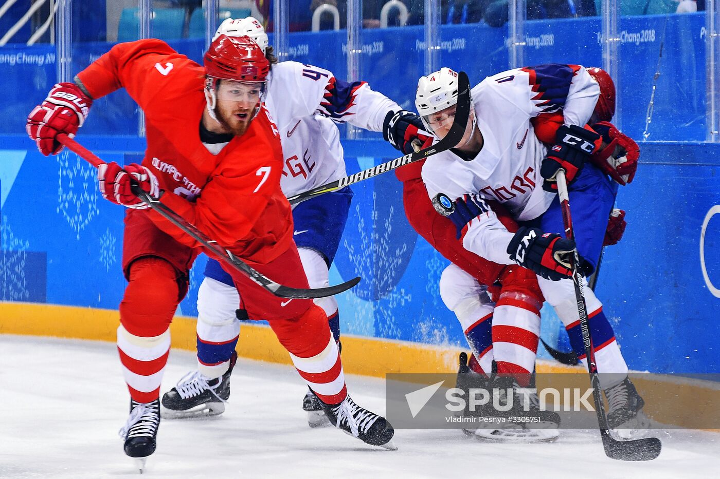 2018 Winter Olympics. Ice hockey. Men. Russia vs. Norway