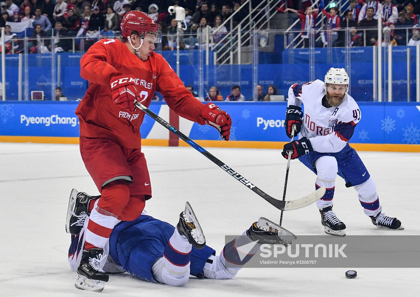 2018 Winter Olympics. Ice hockey. Men. Russia vs. Norway