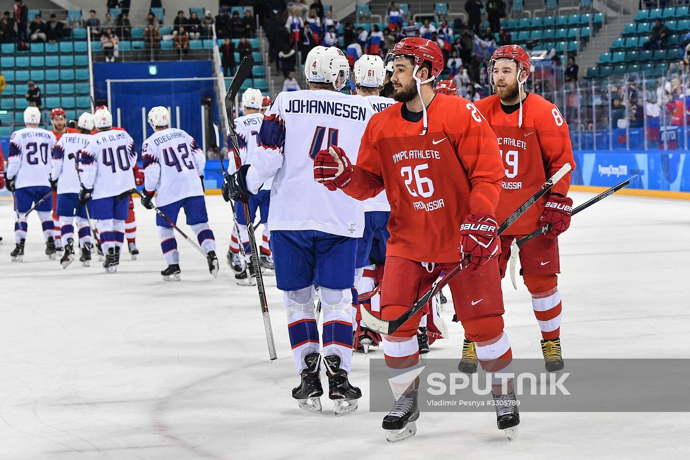 2018 Winter Olympics. Ice hockey. Men. Russia vs. Norway