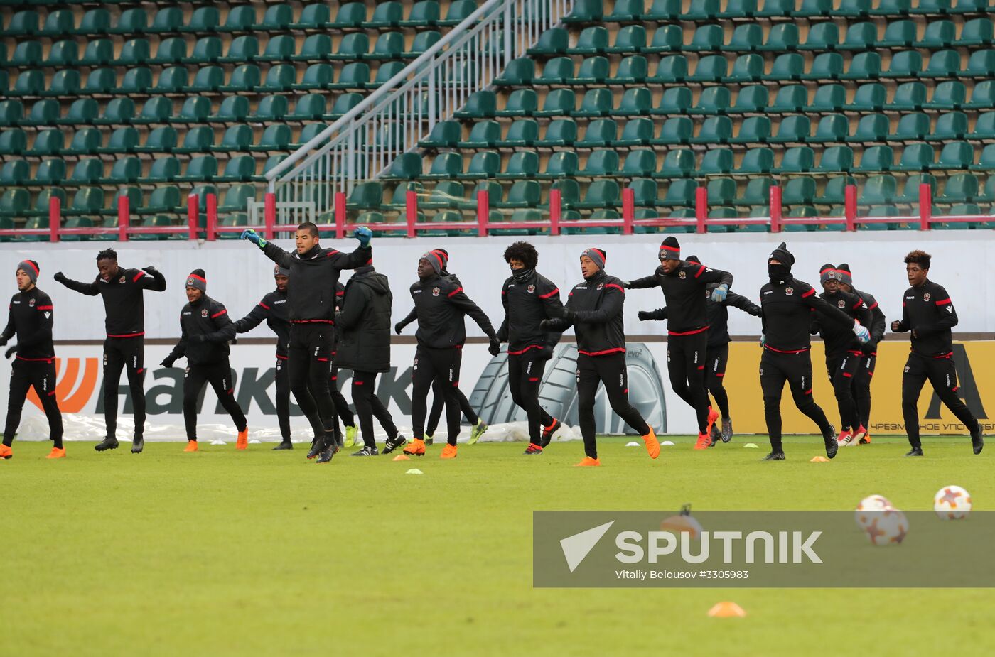 UEFA Europa League. Nice holds training session