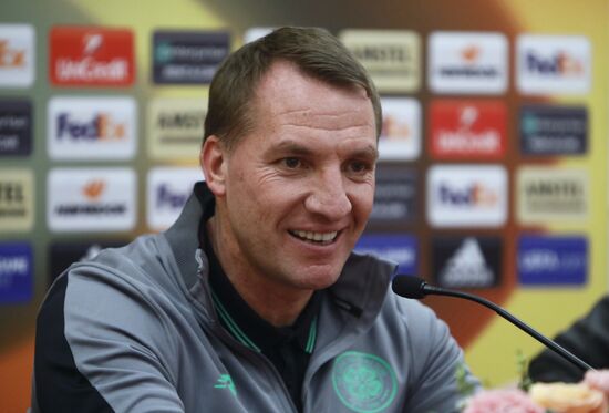 Football. UEFA Europa League. Celtic's news conference
