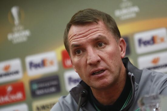 Football. UEFA Europa League. Celtic's news conference
