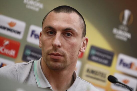 Football. UEFA Europa League. Celtic's news conference