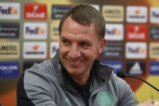 Football. UEFA Europa League. Celtic's news conference