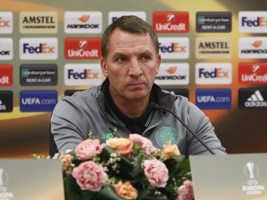 Football. UEFA Europa League. Celtic's news conference