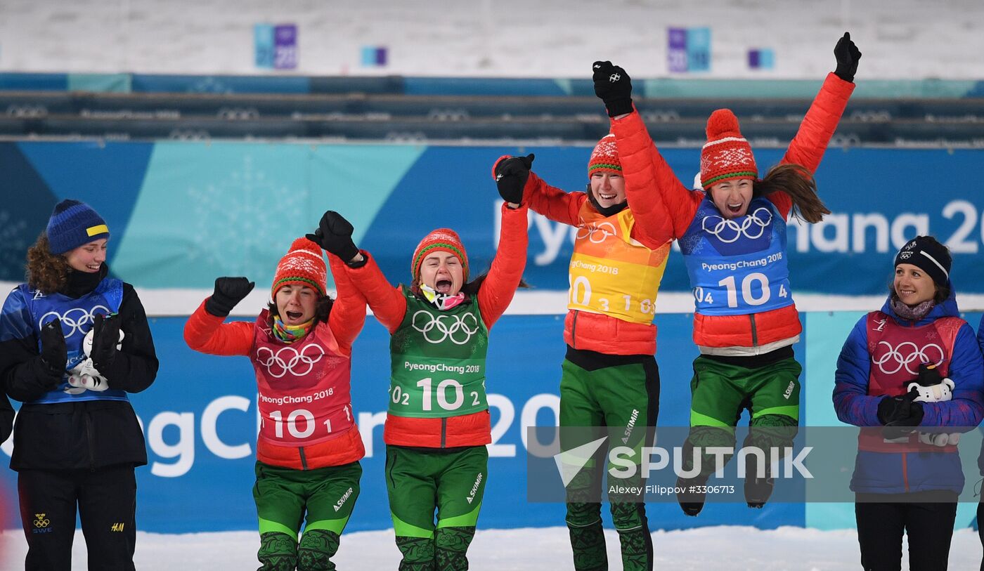 2018 Winter Olympics. Biathlon. Women. Relay