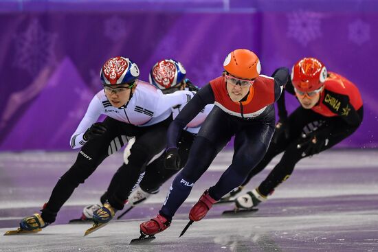 2018 Winter Olympics. Short track speed skating. Day five
