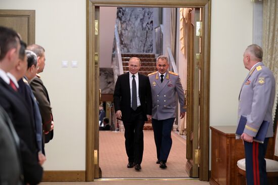 President Vladimir Putin attends gala night devoted to Defender of Fatherland Day
