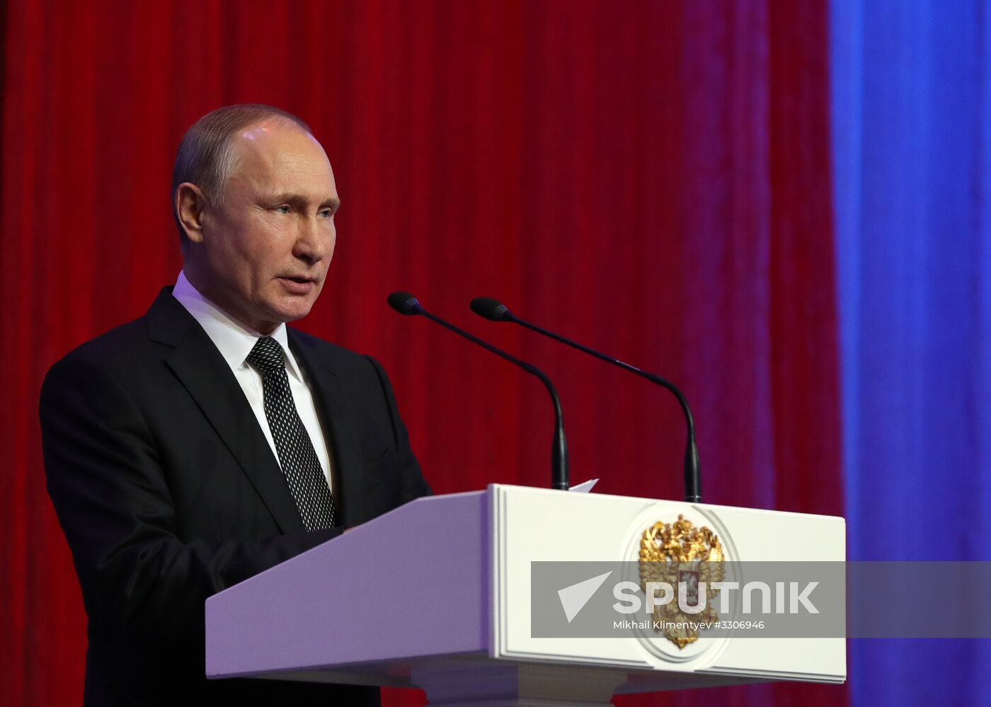 President Vladimir Putin attends gala night devoted to Defender of Fatherland Day