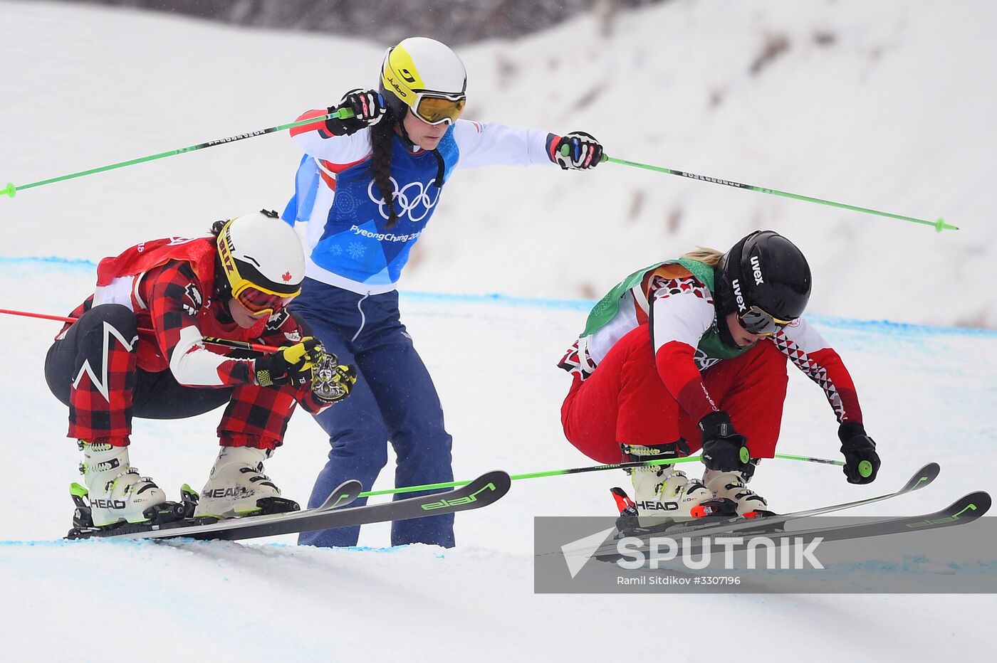 2018 Winter Olympics. Freestyle skiing. Women. Ski cross