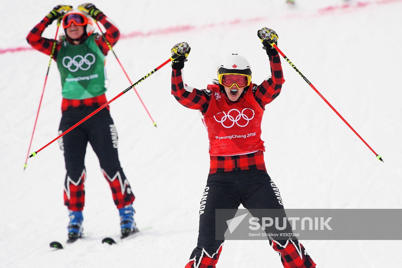 2018 Winter Olympics. Freestyle skiing. Women. Ski cross