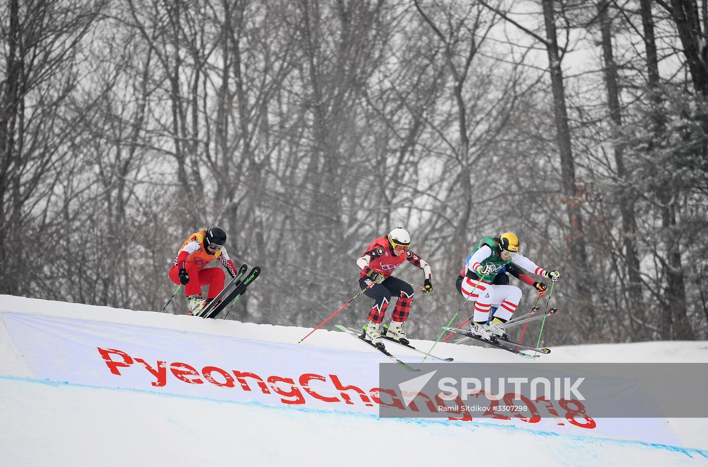 2018 Winter Olympics. Freestyle skiing. Women. Ski cross