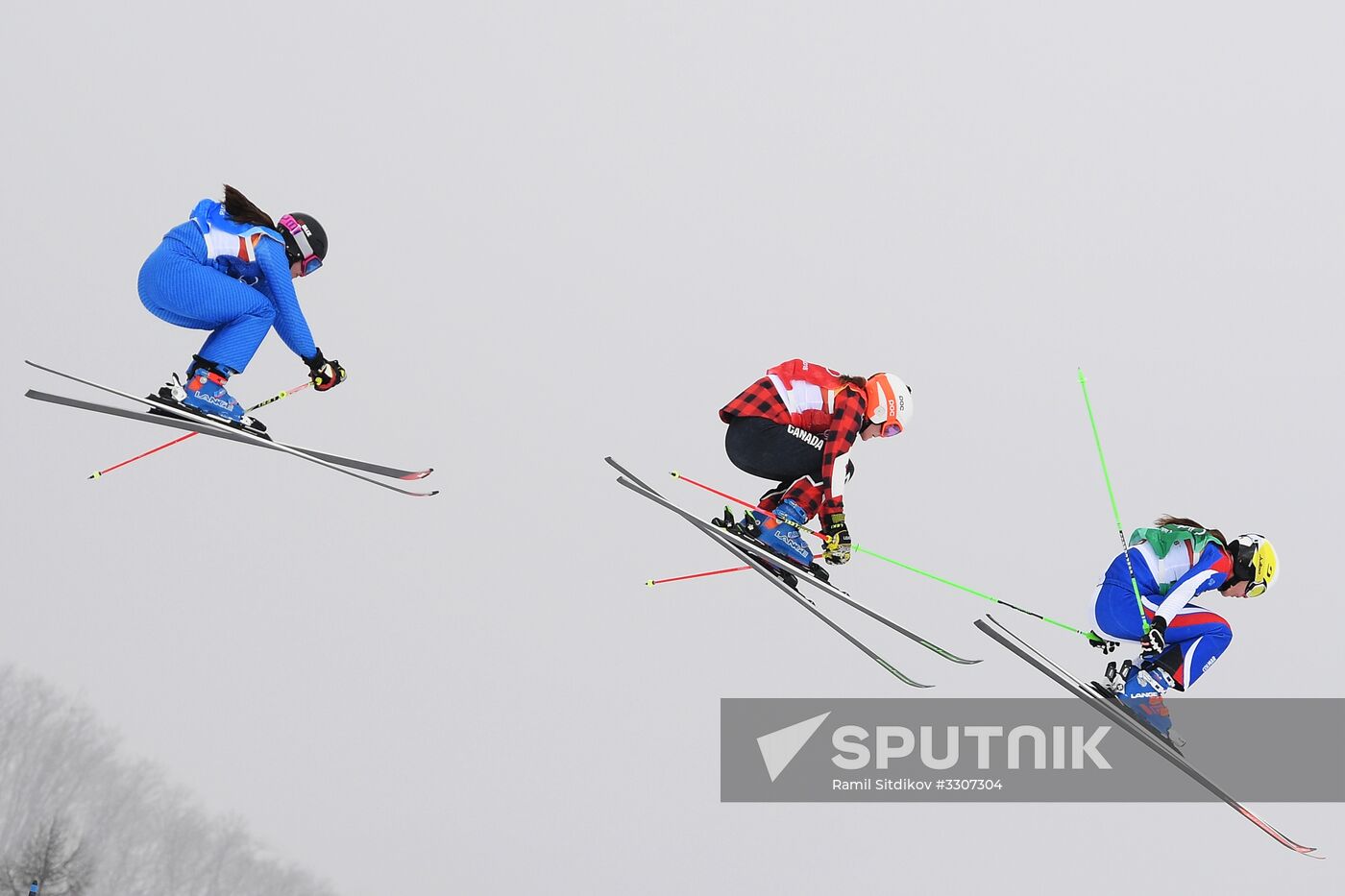 2018 Winter Olympics. Freestyle skiing. Women. Ski cross