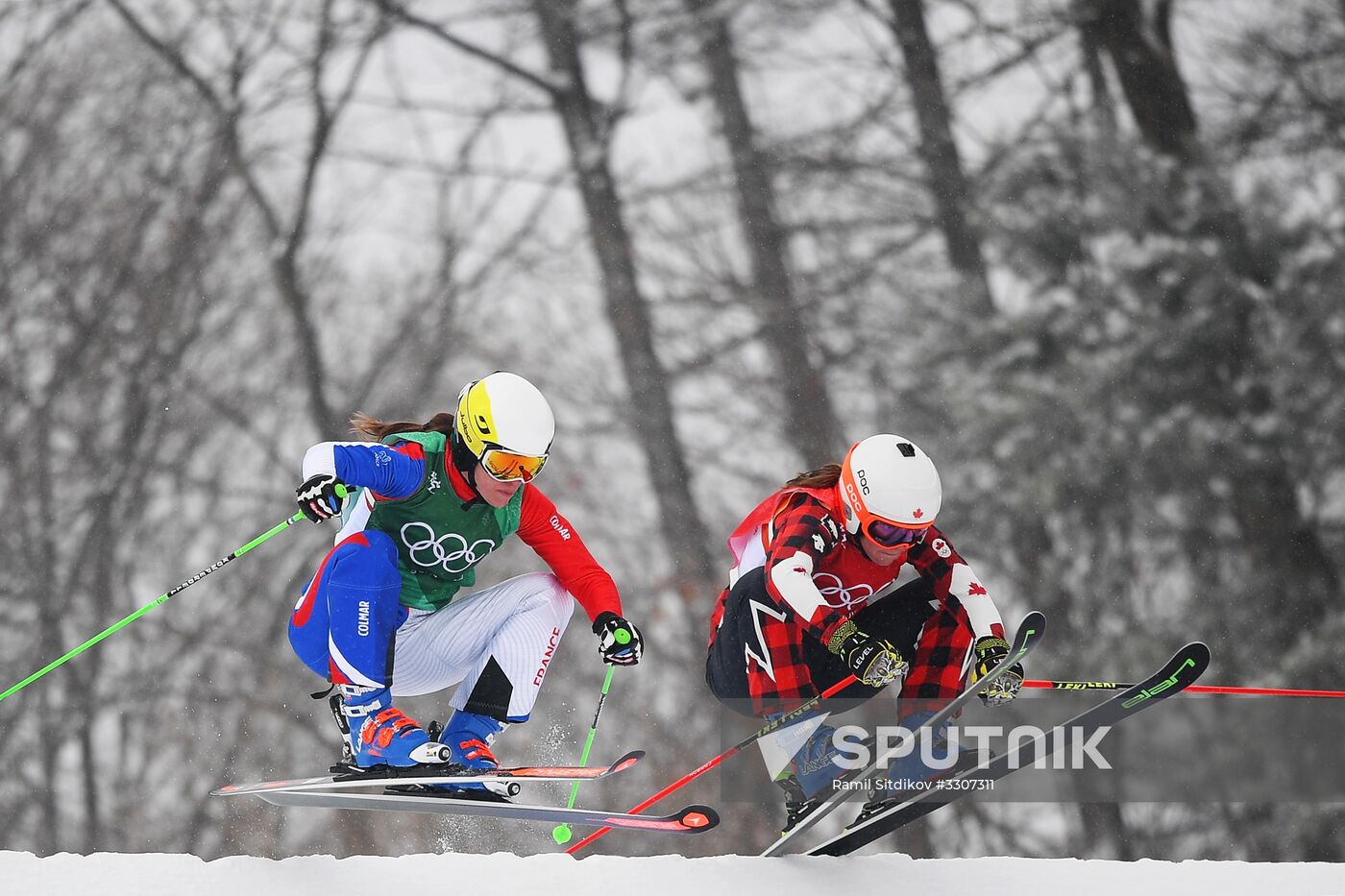2018 Winter Olympics. Freestyle skiing. Women. Ski cross
