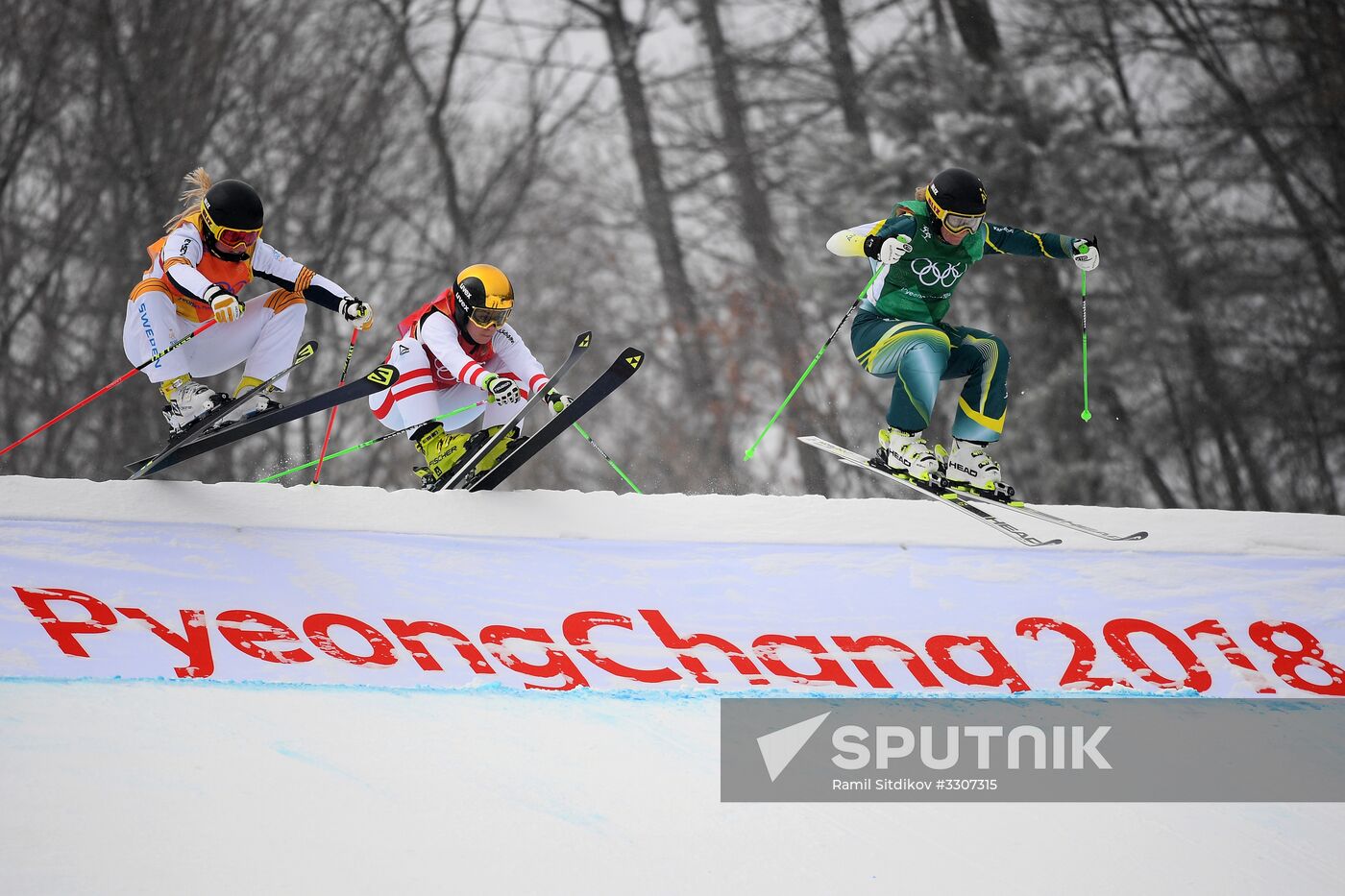 2018 Winter Olympics. Freestyle skiing. Women. Ski cross