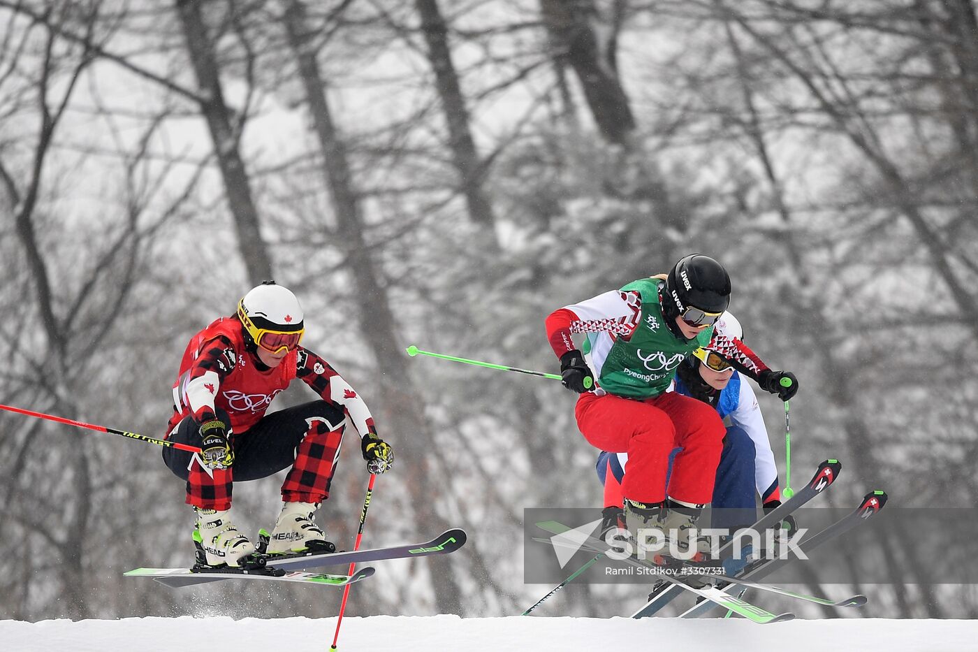 2018 Winter Olympics. Freestyle skiing. Women. Ski cross