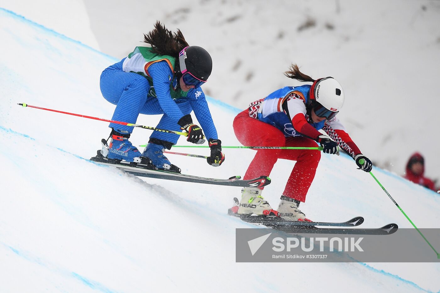2018 Winter Olympics. Freestyle skiing. Women. Ski cross
