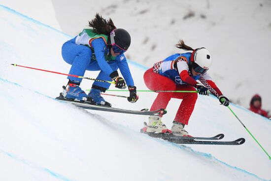 2018 Winter Olympics. Freestyle skiing. Women. Ski cross