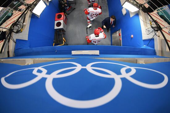 2018 Winter Olympics. Ice hockey. Men. Czech Republic vs. Russia