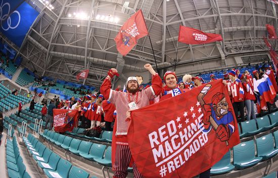 2018 Winter Olympics. Ice hockey. Men. Czech Republic vs. Russia