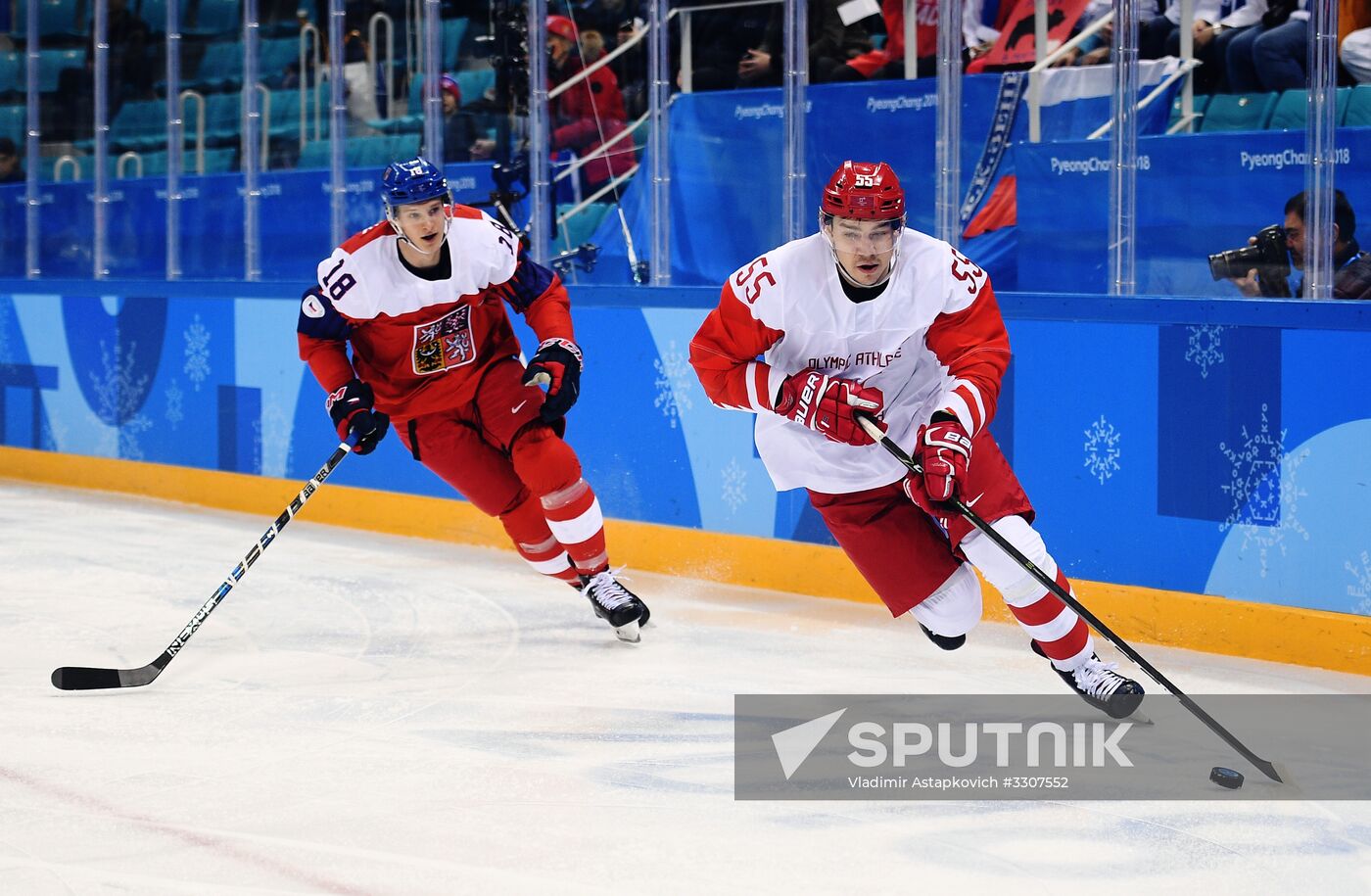 2018 Winter Olympics. Ice hockey. Men. Czech Republic vs. Russia