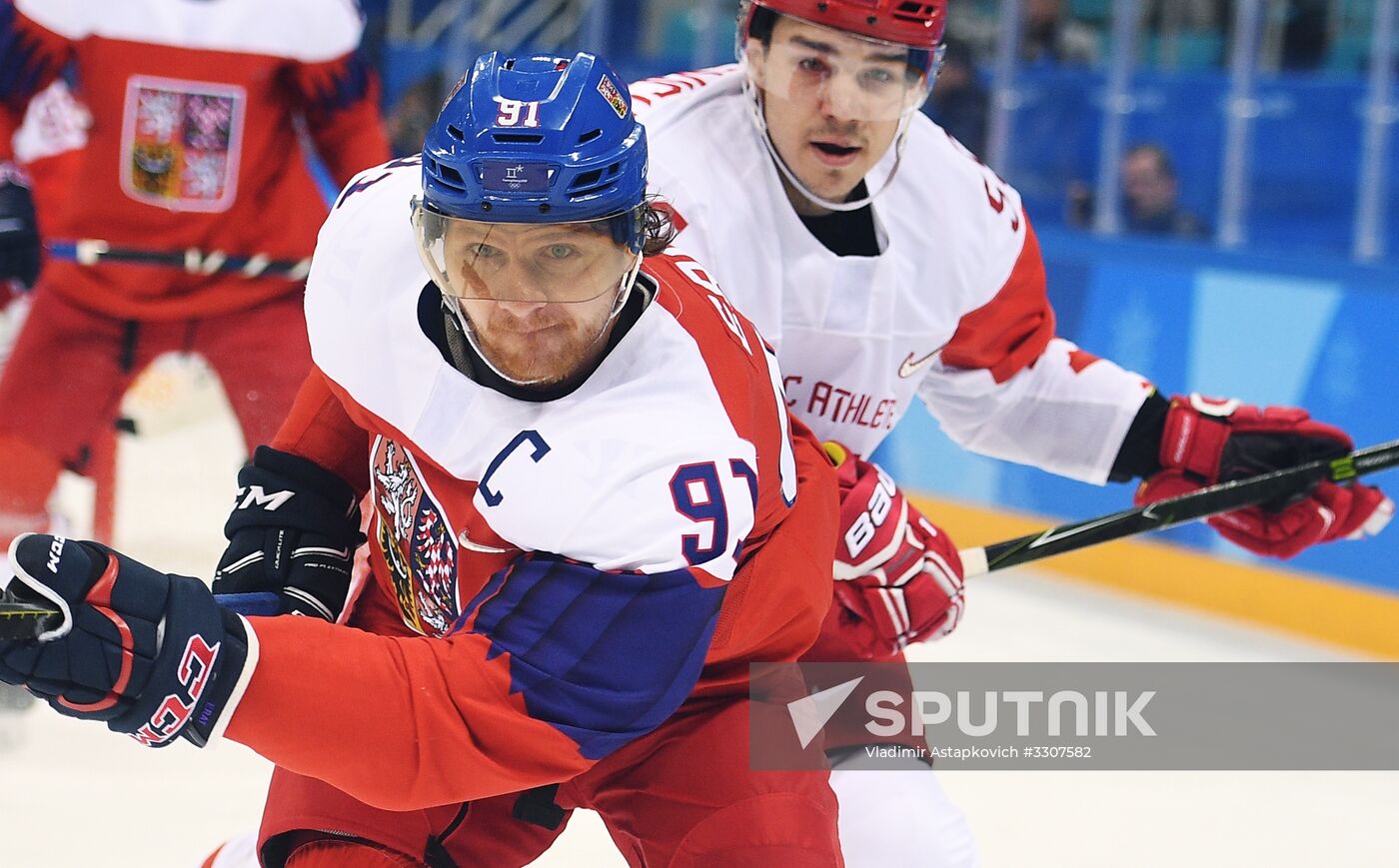 2018 Winter Olympics. Ice hockey. Men. Czech Republic vs. Russia