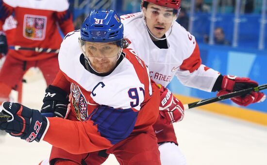 2018 Winter Olympics. Ice hockey. Men. Czech Republic vs. Russia
