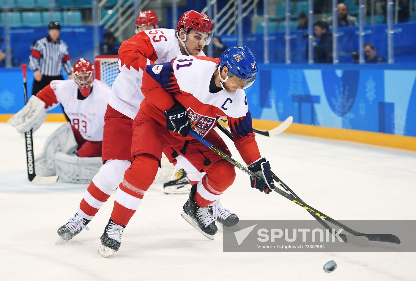 2018 Winter Olympics. Ice hockey. Men. Czech Republic vs. Russia
