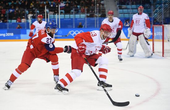 2018 Winter Olympics. Ice hockey. Men. Czech Republic vs. Russia