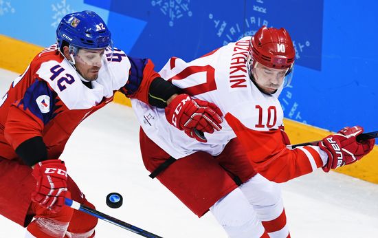 2018 Winter Olympics. Ice hockey. Men. Czech Republic vs. Russia