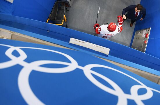 2018 Winter Olympics. Ice hockey. Men. Czech Republic vs. Russia