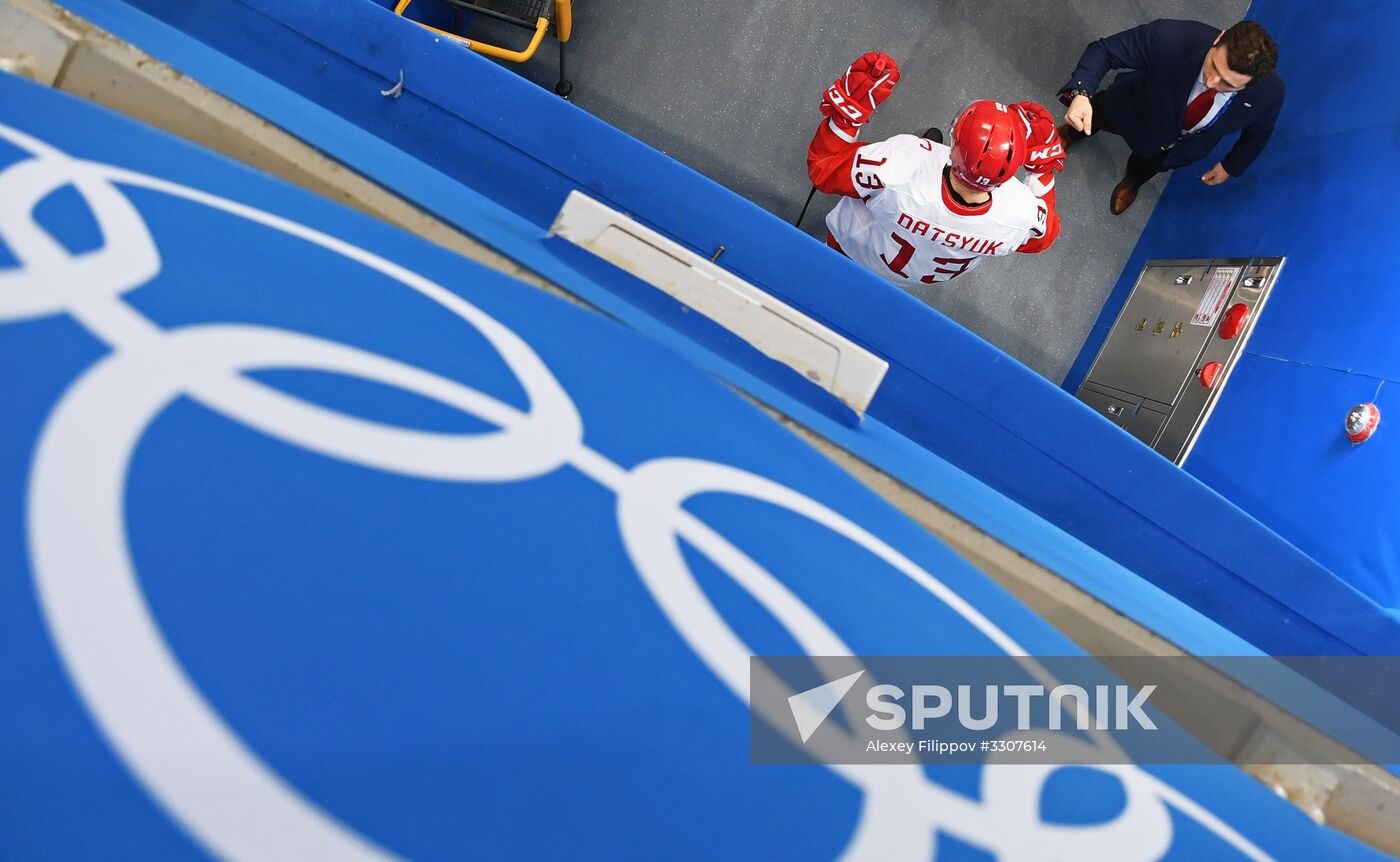2018 Winter Olympics. Ice hockey. Men. Czech Republic vs. Russia