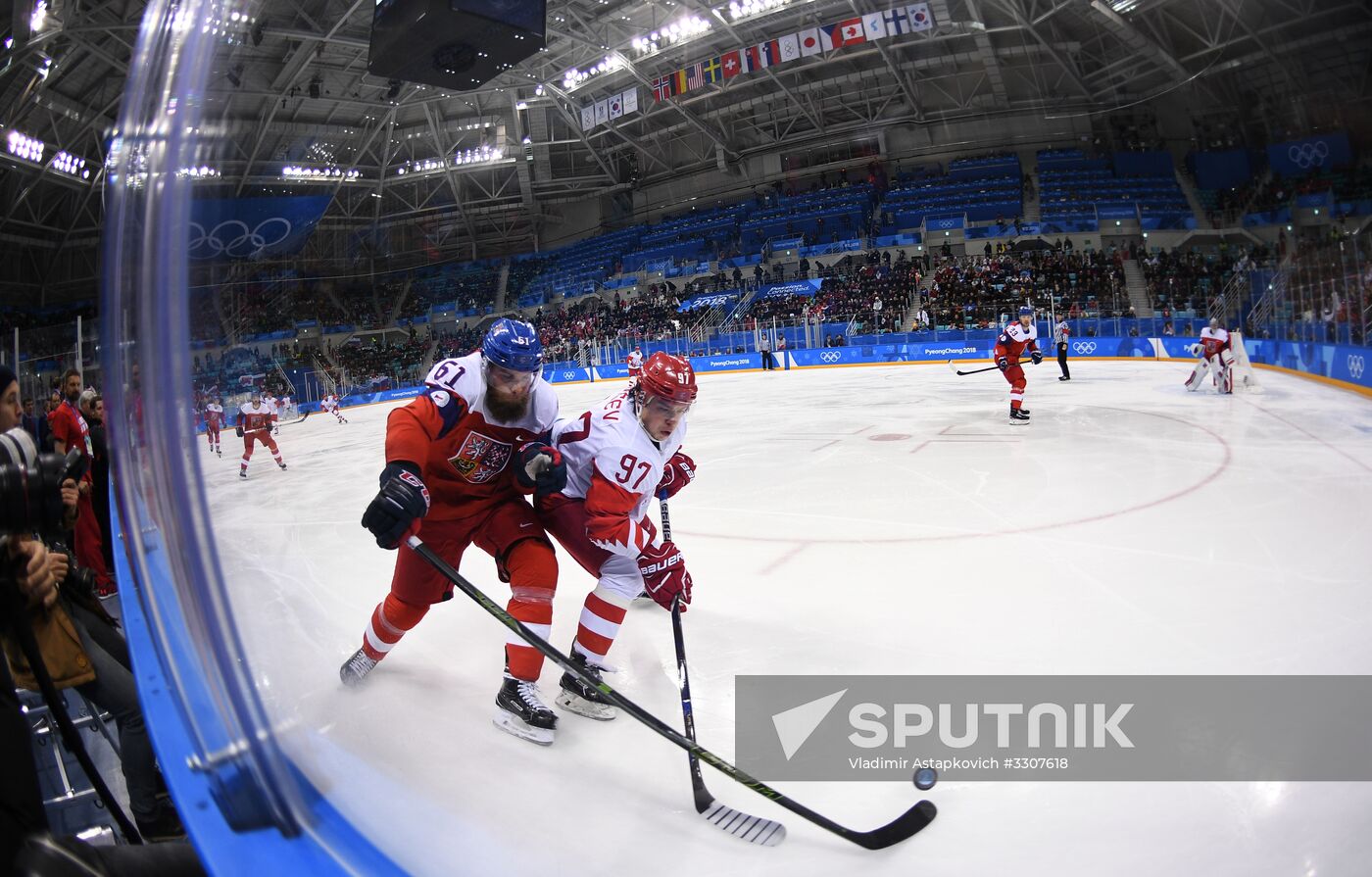 2018 Winter Olympics. Ice hockey. Men. Czech Republic vs. Russia