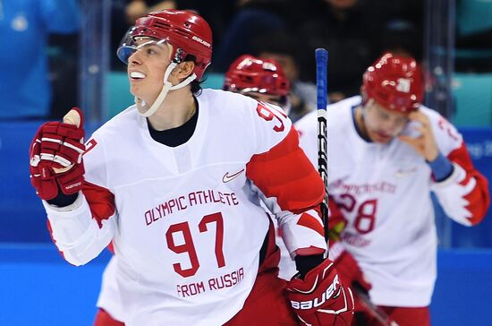 2018 Winter Olympics. Ice hockey. Men. Czech Republic vs. Russia