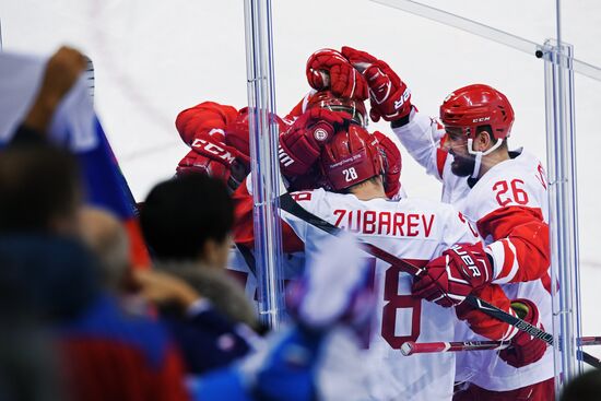 2018 Winter Olympics. Ice hockey. Men. Czech Republic vs. Russia