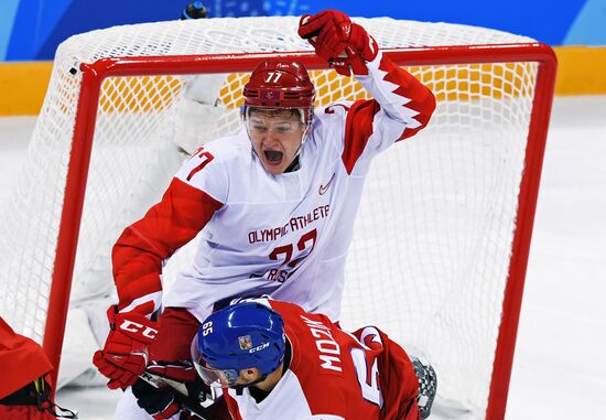 2018 Winter Olympics. Ice hockey. Men. Czech Republic vs. Russia