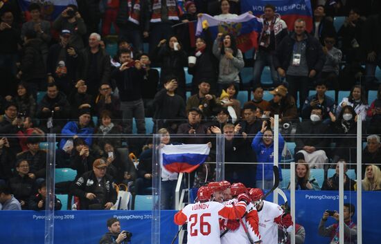 2018 Winter Olympics. Ice hockey. Men. Czech Republic vs. Russia