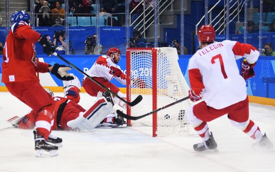 2018 Winter Olympics. Ice hockey. Men. Czech Republic vs. Russia