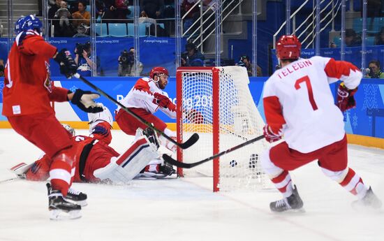 2018 Winter Olympics. Ice hockey. Men. Czech Republic vs. Russia