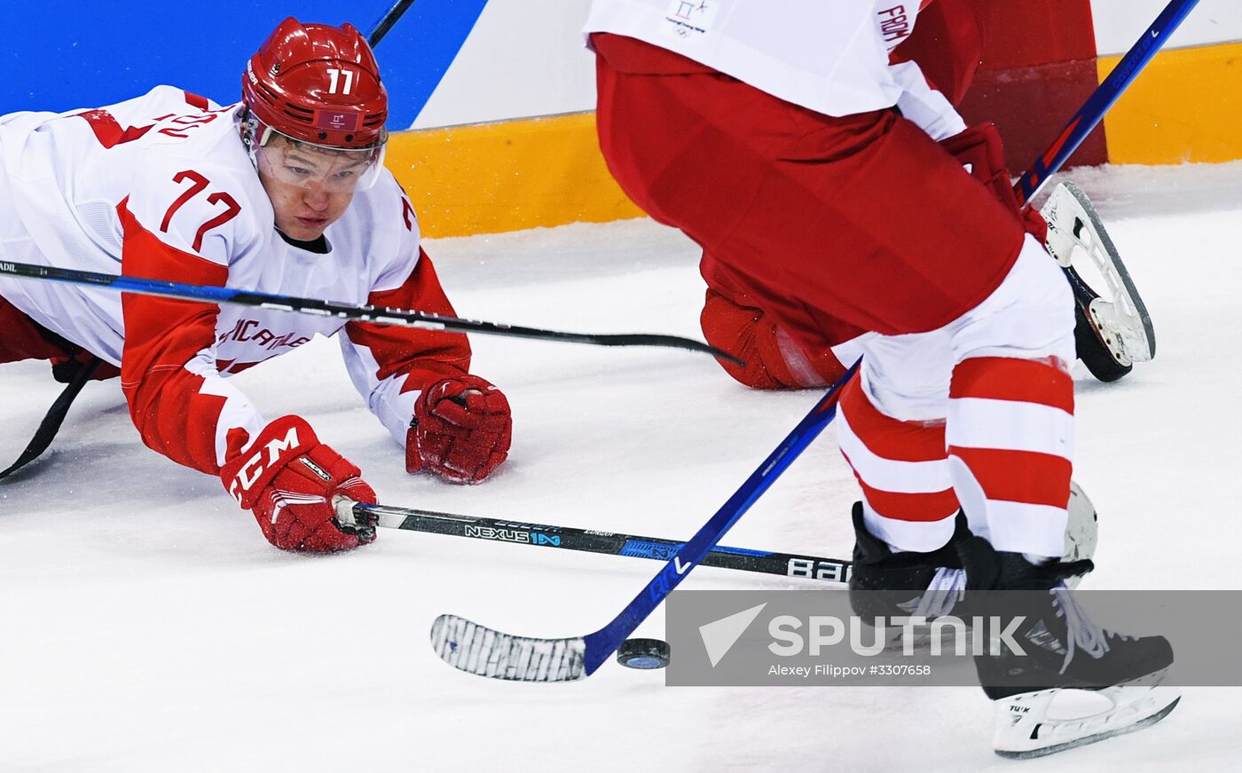 2018 Winter Olympics. Ice hockey. Men. Czech Republic vs. Russia