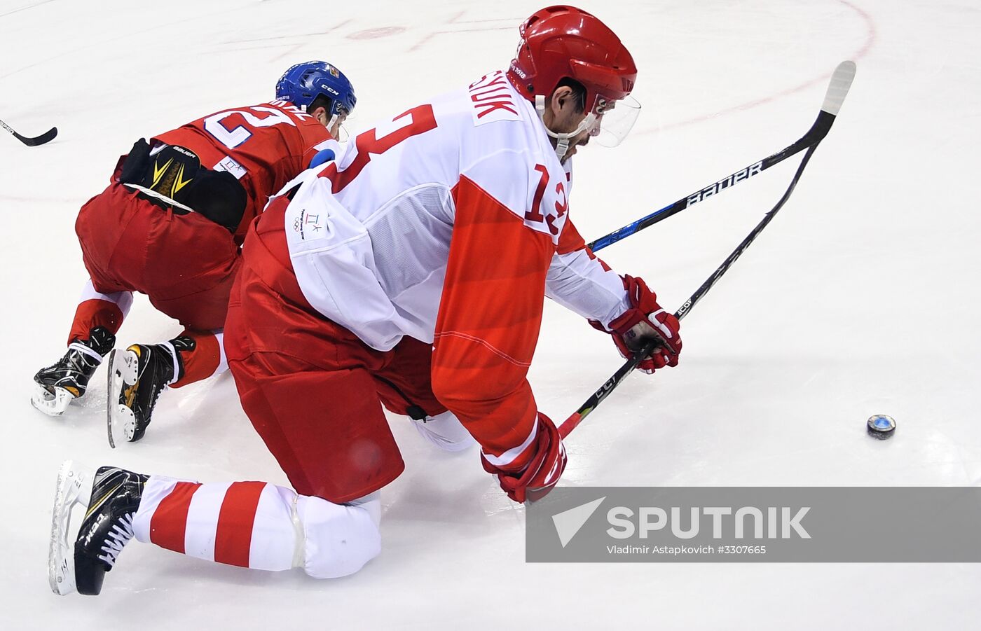 2018 Winter Olympics. Ice hockey. Men. Czech Republic vs. Russia