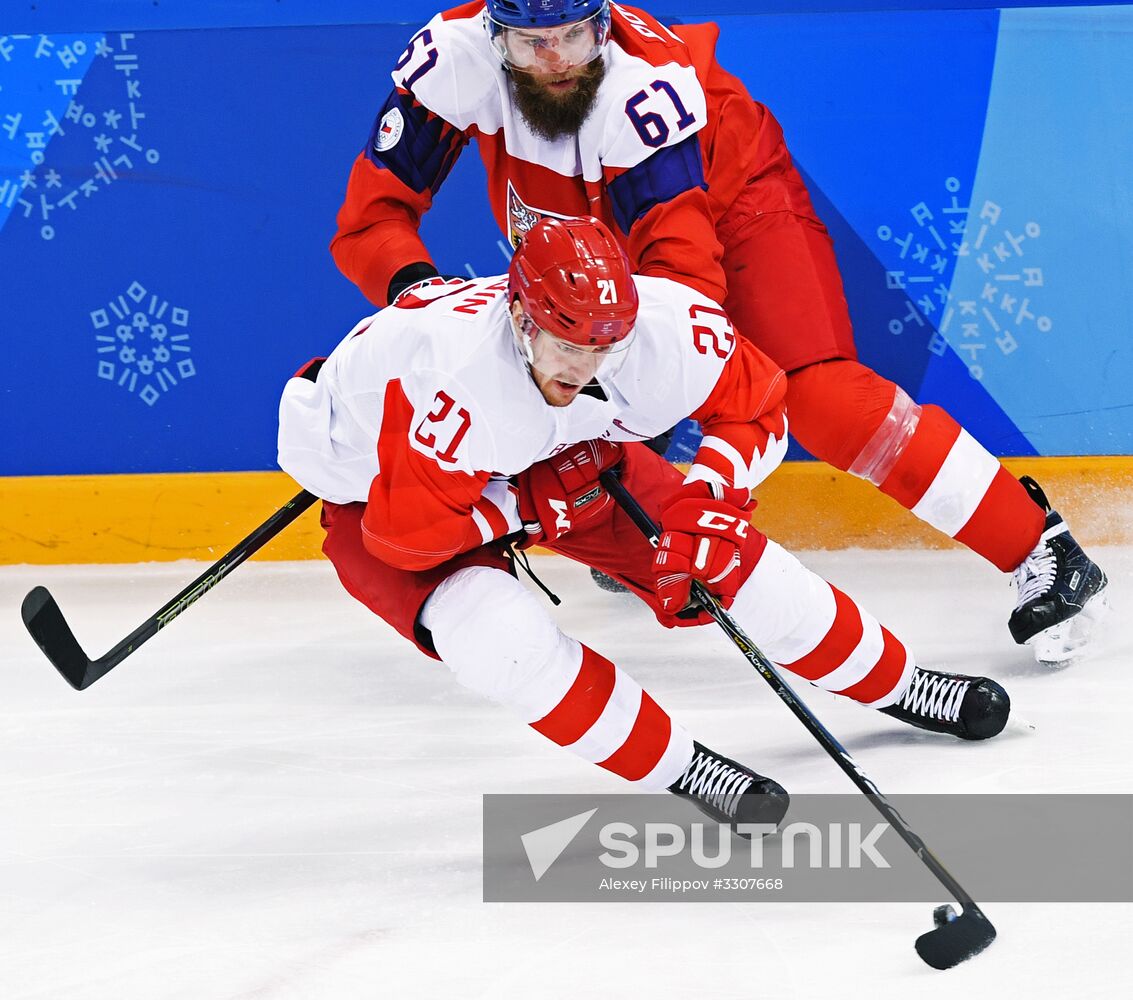 2018 Winter Olympics. Ice hockey. Men. Czech Republic vs. Russia
